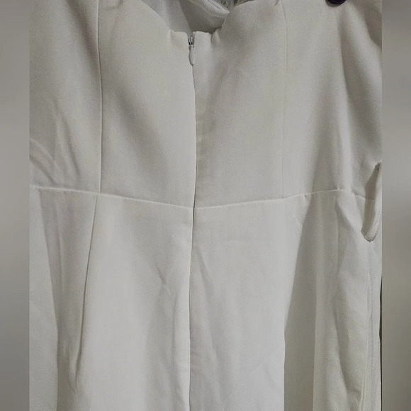 12th TRIBE Velma White Faux Feather Jumpsuit Size small. NWT - Picture 8 of 8